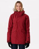 Rip Curl Women's Rider Parka Jacket Dark Red