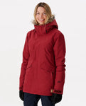 Rip Curl Women's Rider Parka Jacket Dark Red