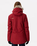 Rip Curl Women's Rider Parka Jacket Dark Red