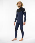 Fato de Surf Rip Curl Dawn Patrol 4/3 Back Zip Navy