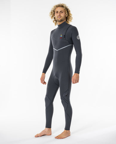 Fato de Surf Rip Curl E Bomb 4/3mm Zip Free Charcoal