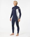 Rip Curl Dawn Patrol Perf E5 3/2mm Chest Zip Navy