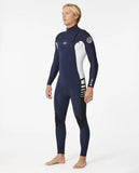 Rip Curl Dawn Patrol Perf E5 3/2mm Chest Zip Navy