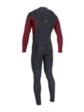 O'Neill Hyperfreak Fire 5/4+ Chest Zip Black/Red