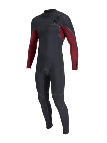 O'Neill Hyperfreak Fire 5/4+ Chest Zip Black/Red