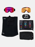 Anon M4 Goggles (Cylindrical) Black + Bonus Lens + MFI® Face Mask