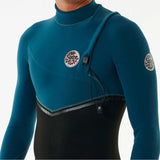 Rip Curl E Bomb E7 4/3mm Zip Free Blue Green