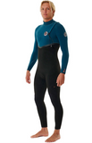 Rip Curl E Bomb E7 4/3mm Zip Free Blue Green