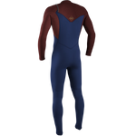 O'Neill Hyperfreak 4/3+ Chest Zip Navy/Bloodshot