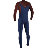 O'Neill Hyperfreak 4/3+ Chest Zip Navy/Bloodshot