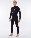 Fato de Surf Rip Curl Flash Bomb 3/2mm Zip Free Black