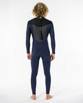 Fato de Surf Rip Curl Dawn Patrol 4/3 Back Zip Navy