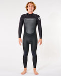 Fato de Surf Rip Curl Omega 4/3 Back Zip Black