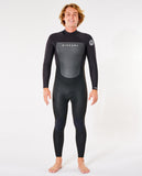 Fato de Surf Rip Curl Omega 4/3 Back Zip Black