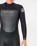 Fato de Surf Rip Curl Omega 4/3 Back Zip Black
