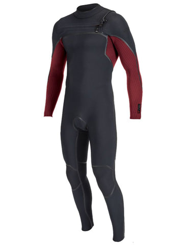 O'Neill Hyperfreak Fire 4/3+ Chest Zip Black/Red