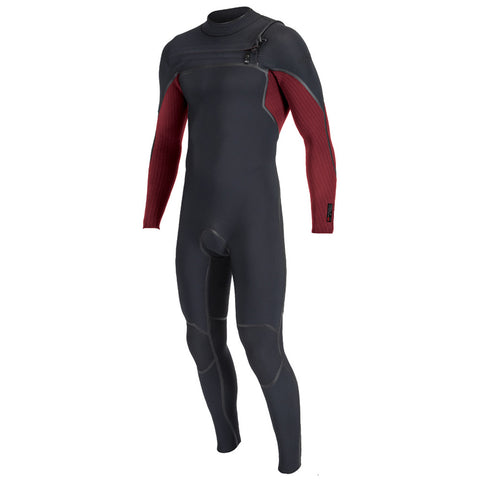 Fato de Surf O'Neill Hyperfreak Fire 5/4 Chest Zip Red