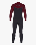 Billabong Revolution Natural 4/3mm Chest Zip Burgundy