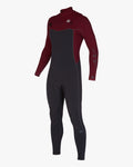 Billabong Revolution Natural 4/3mm Chest Zip Burgundy