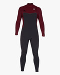 Billabong Revolution Natural 4/3mm Chest Zip Burgundy