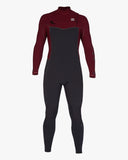 Billabong Revolution Natural 4/3mm Chest Zip Burgundy