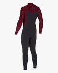Billabong Revolution Natural 4/3mm Chest Zip Burgundy