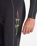 Billabong Absolute 4/3 Chest Zip Black Fade
