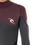 Fato de Surf Rip Curl Omega 4/3 Back Zip Maroon