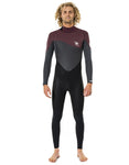 Fato de Surf Rip Curl Omega 4/3 Back Zip Maroon
