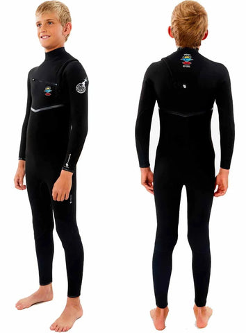 Rip Curl Flashbomb Junior 4/3 Chest Zip Black