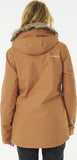 Rip Curl Women's Rider Parka Jacket Light Brown