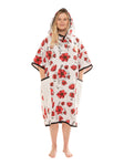 All-In Women T-Poncho Poppy/Ecru