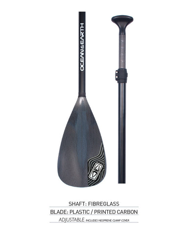 Fibreglass Shaft/ Plastic/Printed Carbon Blade  - Adjustable